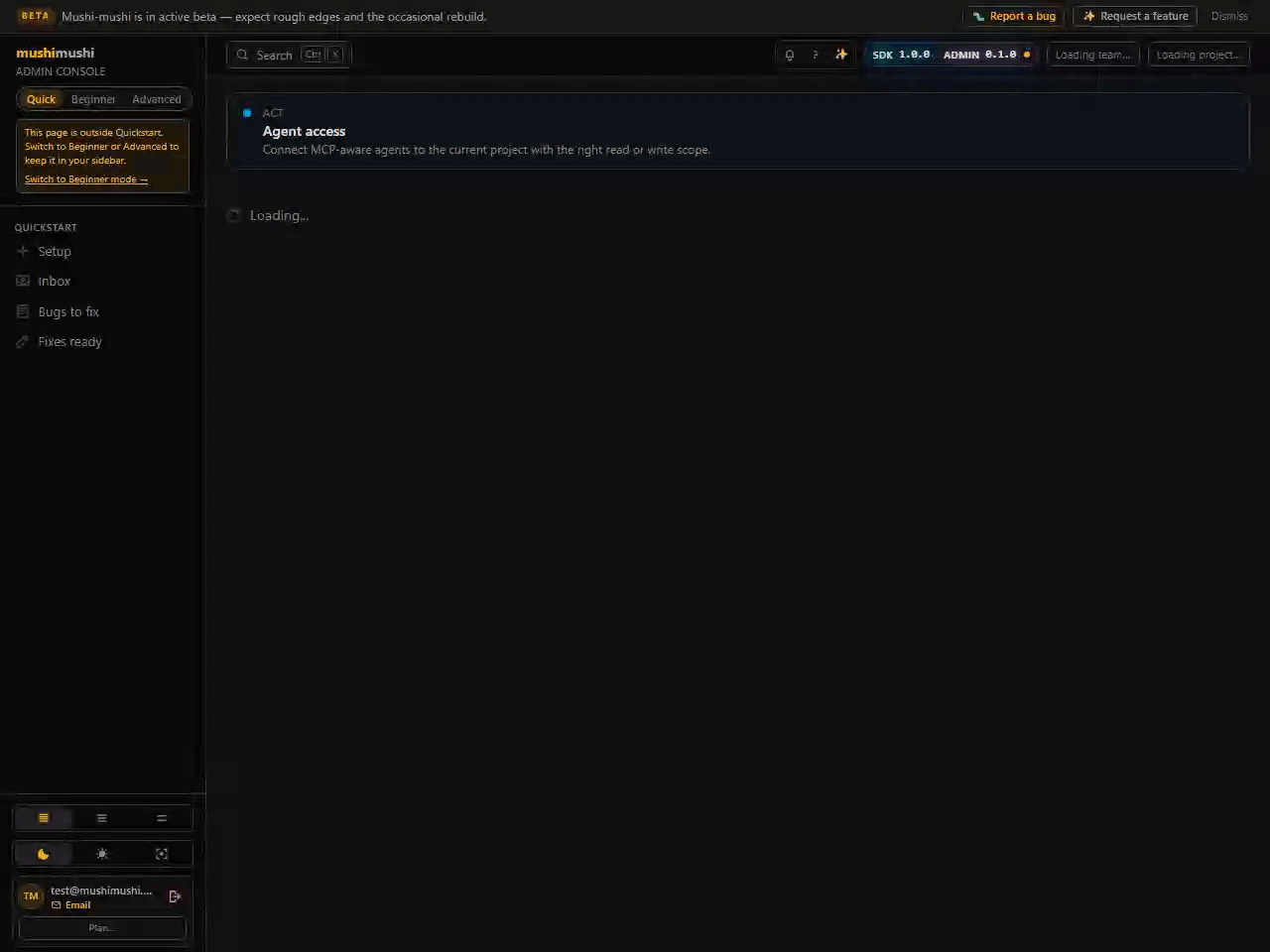 MCP — Model Context Protocol install snippet and lean tool catalog
